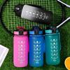 700ml Sports Water Bottle Portable Leak-proof Colorful Plastic Cup Shaker Bottle Outdoor Travel Portable Gym Fitness Jugs
