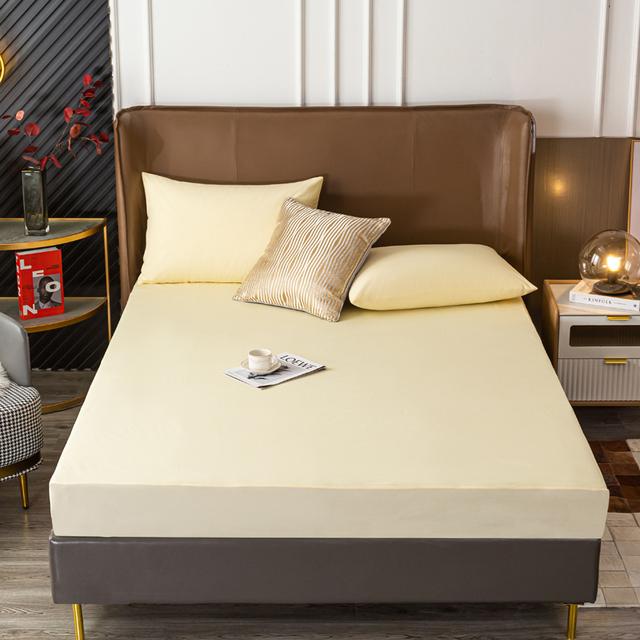 Водонепроницаемый наматрасник, однотонная стеганая простыня с защитой от клещей, эластичный чехол для кровати, защита для матраса (Без наволочки)