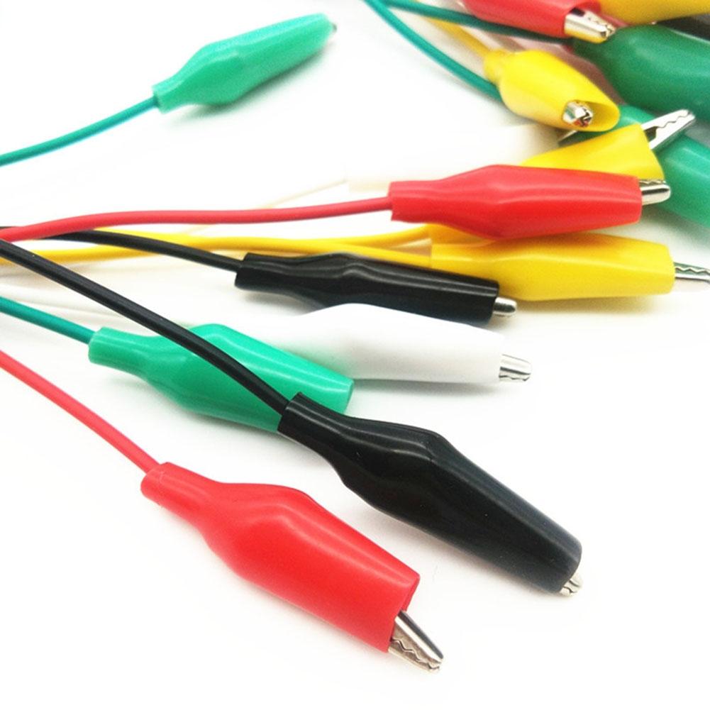 Качественные 10 шт. измерительные провода с зажимами типа «крокодил» / электрические зажимы / изолированные