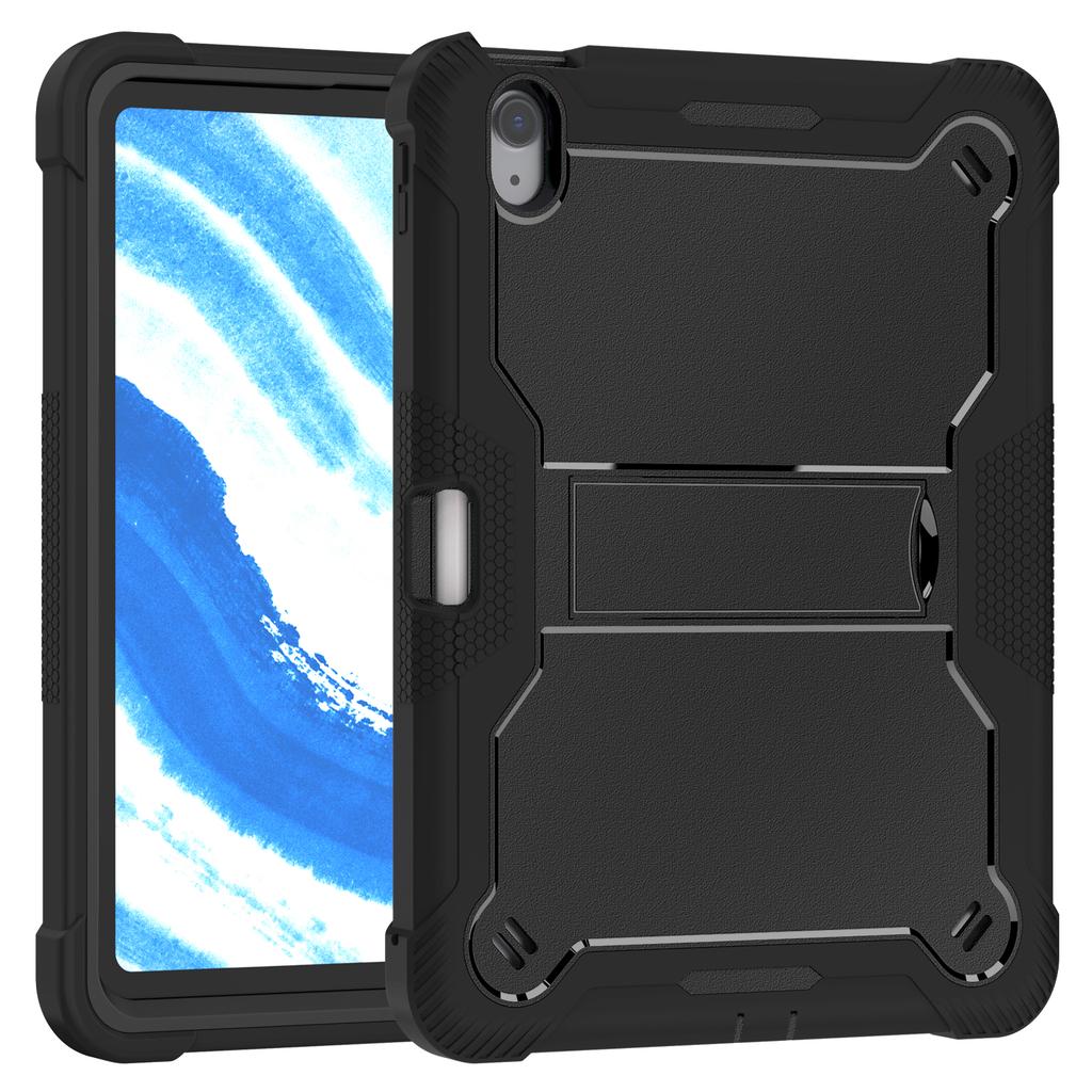 For iPad Air 11 (2025)/(2024) Case Silicone+PC Tablet Cover with Stable Kickstand