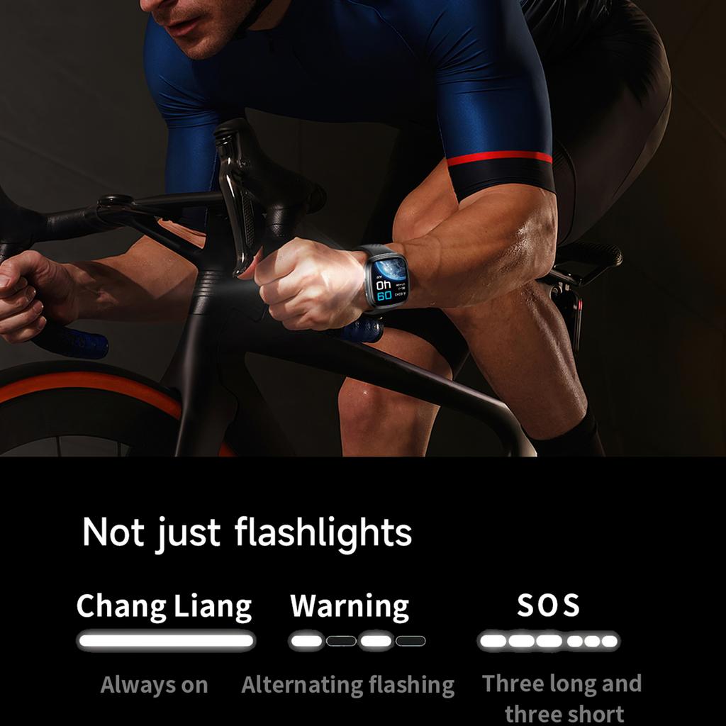 HT31 1,72-дюймовый IPS-экран Смарт-часы с функцией звонков по Bluetooth, монитор здоровья с УФ-фонариком