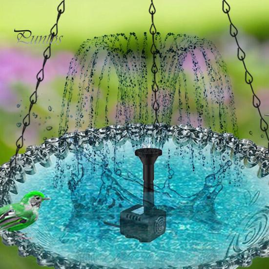 Подвесная ванна для птиц с солнечным фонтанным насосом для сада, поднос для кормушки колибри, солнечная энергия, фонтан, ванна для птиц, чаша для улицы