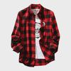 Men's Korean Style Black & White Plaid Shirt – Trendy, Loose-Fit, Long-Sleeve, Casual for Spring/Autumn