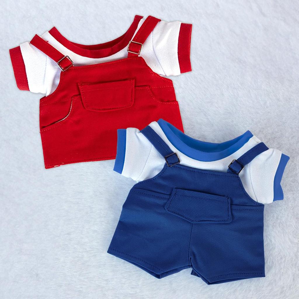 COZENTA Плюшевая кукольная одежда Комбинезон и футболка набор (15см Желтый)