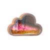 DIY Tulip Night Lights Cloud Shape Mirror Simulation Flower Sleeping Table Lamp for Bedroom Party Decoration Birthday Gifts