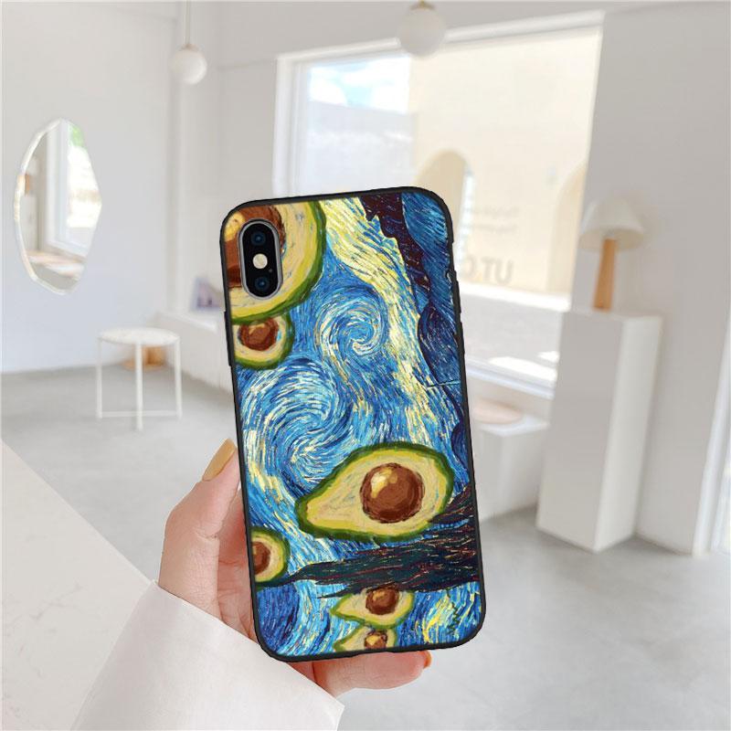CJ13 Avocado fruit art Phone Case for Samsung Galaxy A11 A12 A13 A15 A52S A53 A55 A56 A70 A71 A72 A73 F06 F16 F56 S10 Plus S10e