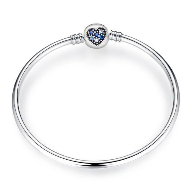 Новые 925 стерлингового серебра Шарм Любовь Розовая роза Браслеты Браслеты Diy для модных украшений Женские аксессуары Модные украшения Подарок