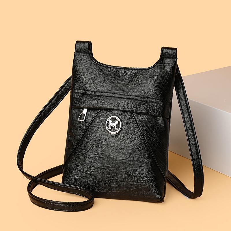 Женская сумка, большая вместимость, сумка через плечо, мягкая кожаная сумка через плечо