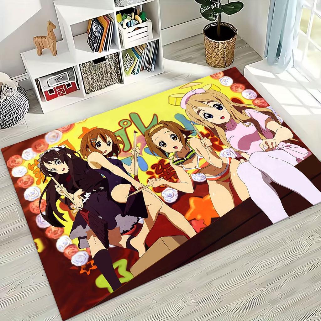 Аниме K-ON Каваи Девочка Хирасава Юи Музыка Мультяшный Ковер для Спальни Гостиной Дивана Домашний Придверный Коврик Декор, Детский Нескользящий Напольный Коврик