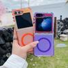 Чехол Aurora Gradient для Magsafe для Samsung Galaxy Z Flip 4 5 6 7 5G ZFlip5 ZFlip6 Набор из 2 частей Магнитный Матовый Противоударный Чехол