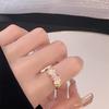 Niche Design Hollow Lace Edge Zir*****Pening Ring Personalized Retro Medium And Ancient Style Light Luxury High-End Ring Woman