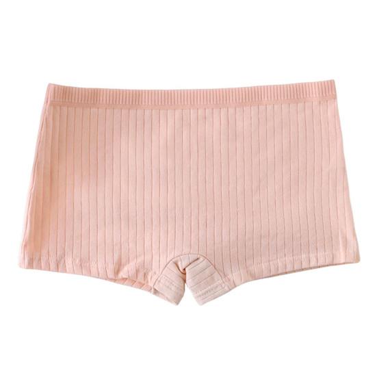 Women Underpants Slim Fit Solid Color Elastic Waistband Mid Waist Good Breathability Lady Boxers Female Daily Underwear