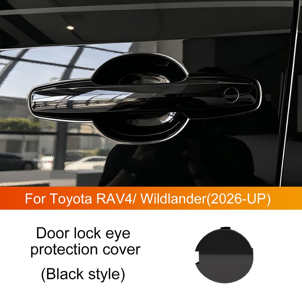 Для 2026-2028 Toyota RAV4 Заглушка отверстия замка ручки двери ABS Черный Защитная накладка Декоративная накладка Аксессуары для экстерьера автомобиля Комплект для обновления