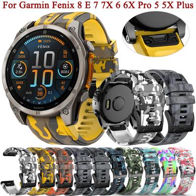 26 мм 22 мм силиконовый ремешок для Garmin Fenix 8 E 7X 7 6X 6 Pro 5X 5 Plus Smart Watch Band Epix Pro Gen 2 47/51 мм Enduro 3 Bracelet
