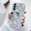 Прозрачный чехол для Samsung Galaxy A24 A17 A16 A56 A55 A54 A06 4G Чехол Мультяшные цветы Мягкий Прозрачный Ударопрочный Funda Лицевая крышка Capa