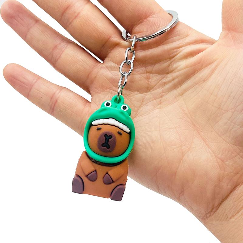 Брелок для ключей с изображением капибары, кулон для телефона, чехол для наушников, подвески, сумка, декор, аксессуары