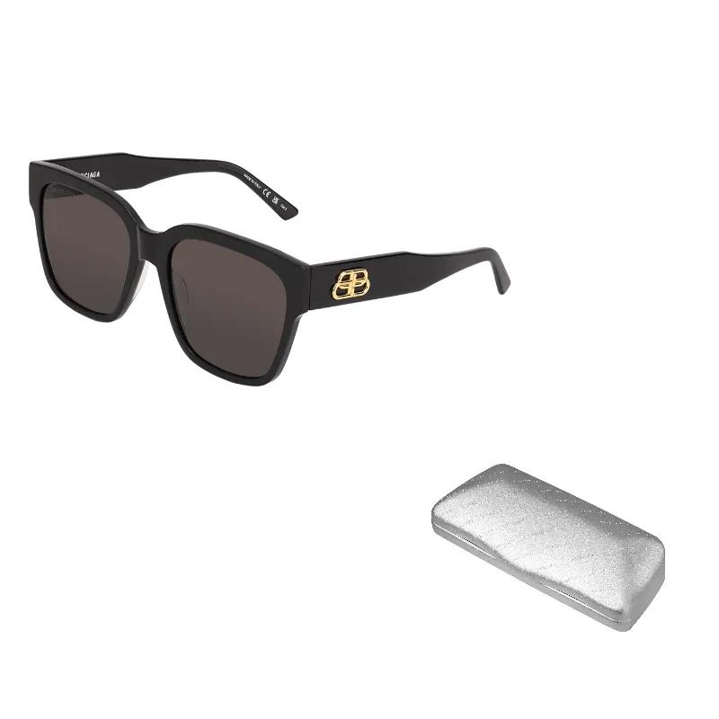 Balenciaga Eyewear Monogram Square Frame Sunglasses (Unisex) Sunglasses BB0056S 001