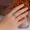 Великолепное кольцо с натуральным небесно-голубым топазом из серебра 925 пробы, элегантное, легкое, роскошное, для женщин, на годовщину, вечеринку или банкет