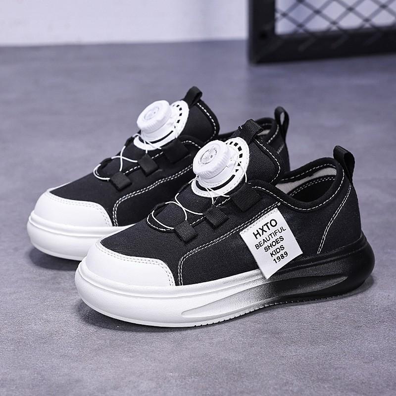Girls Canvas Sneakers Breathable Running Shoes Kids Casual Low-Top Sports