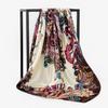 90 *90cm Square Silk Scarf Women Shawls Neckerchief Designer Print Chiffon Hijab Scarf Foulard Lady Neck Scarves Soft Big Bandana