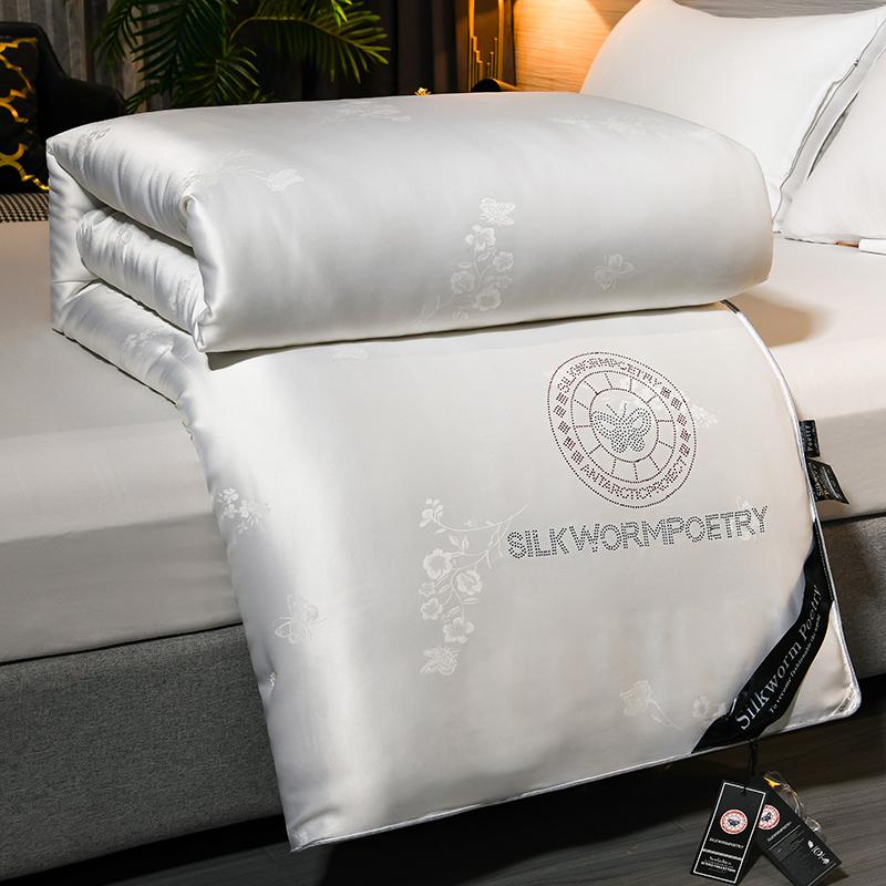 Одеяло из 100% шелка тутового дерева Одеяло на четыре сезона Теплое одеяло-кондиционер Весенне-осеннее одеяло Двойное шелковое одеяло Зимнее одеяло