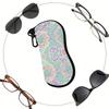 2D-Bohemian Floral Pattern Soft Eyewear Pouch, Protective Sunglasses Case, Portable Travel Eyeglasses Holder, Lightweight Accessories Gift for Women