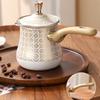 Steel Turkish Coffee Pot With Heat Resistant Wooden Handle For Brewing Coffee And Heating Milk Chocolate Butter Soup