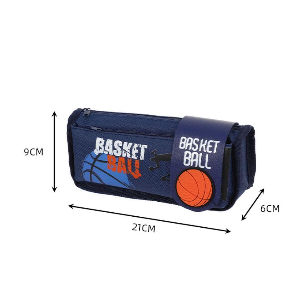 Storage Basketball Pencil Case Large Capacity Cartoon Basketball Stationery Box Teens Girls Boys