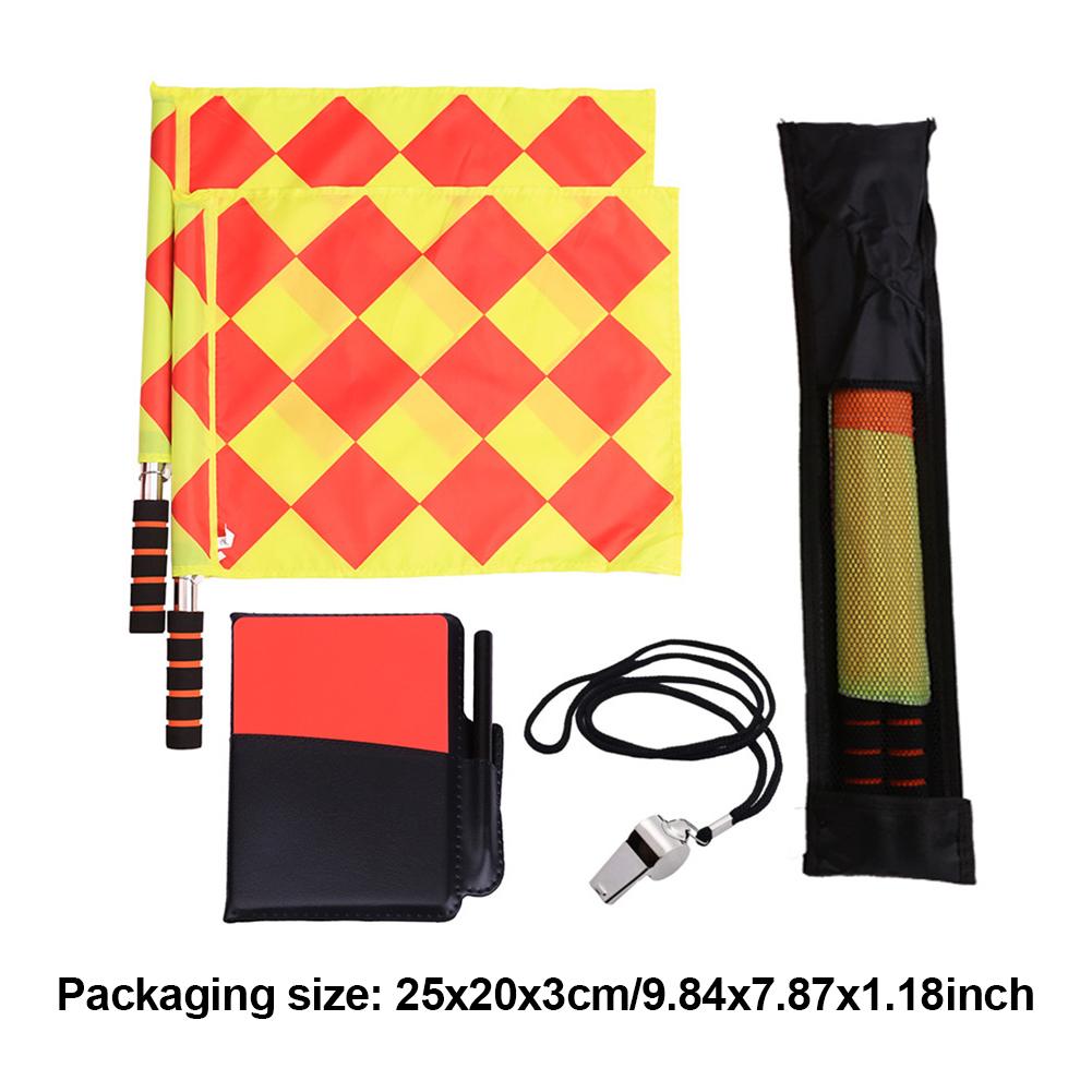 Soccer Referee Kit Soccer Referee Flag Soccer Referee Cards Referee Whistle Set Sport Training Useful Referee Tool