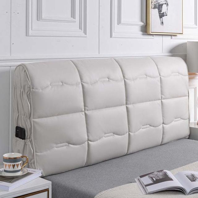 Роскошный однотонный супермягкий чехол на спинку, пылезащитный чехол для изголовья кровати, высококачественный утолщенный стеганый чехол на изголовье