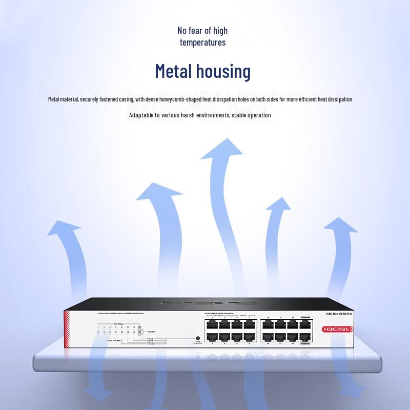 H3C S16G-P-U 16-Port Gigabit PoE Managed Switch