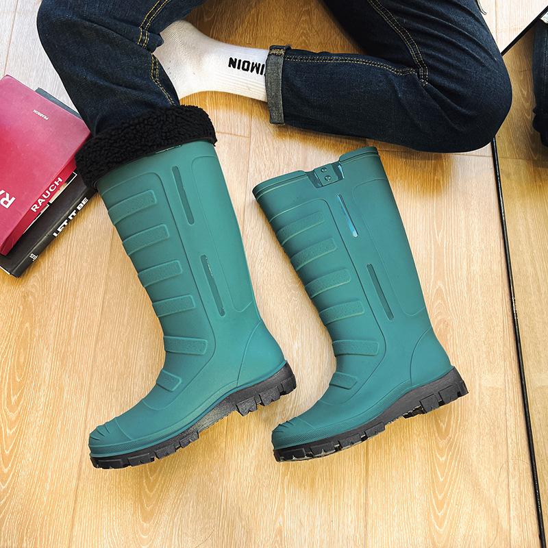 Сапоги для мужчин на открытом воздухе для пар, высокие дождевые туфли, водонепроницаемые галоши, сапоги для мужчин, рыбалки, работы в саду, резиновые сапоги для женщин и мужчин