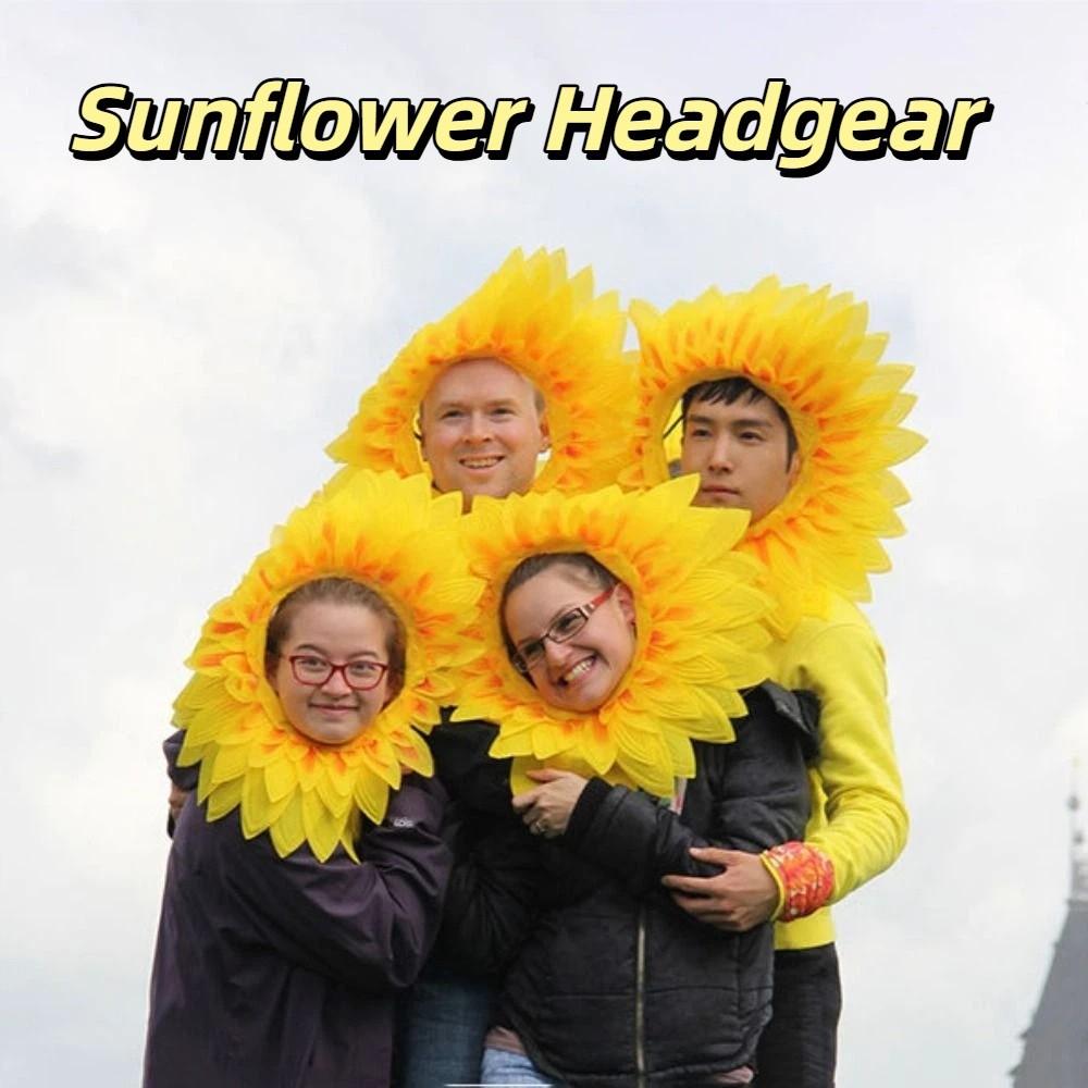 Dress Up Party Sunflower Hat Yellow Sunflower Hat Headpiece Sunflower Headgear Music Festival