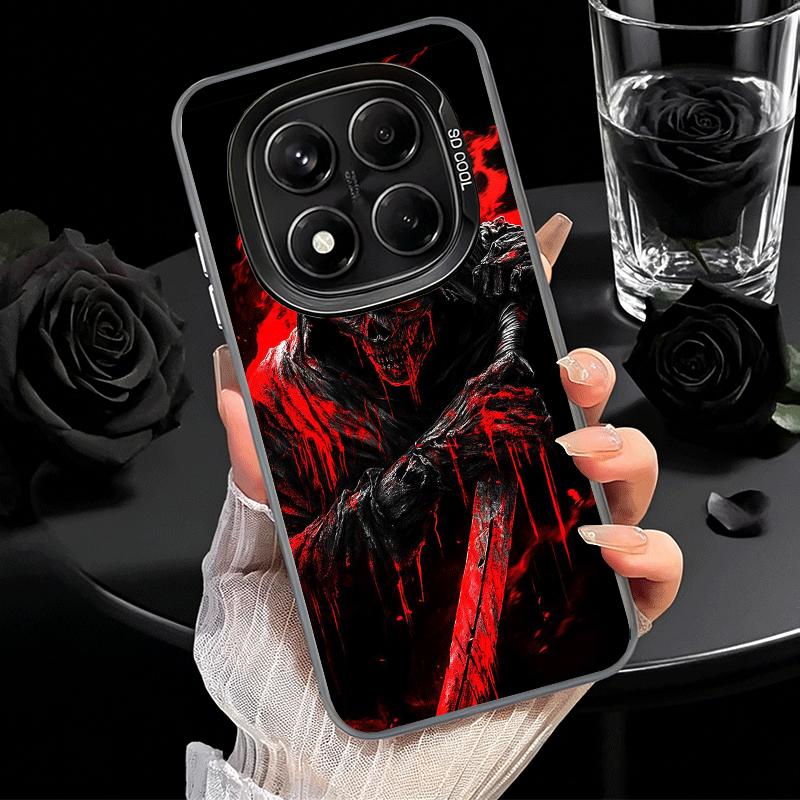 Смерть Жнец Череп Коса Мягкий Чехол для Телефона для Xiaomi Redmi Note 13 14 15 Pro Plus 12S 12 11S 11 11T 10S 10 Ударопрочный Чехол