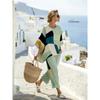 1116 European and American women's bohemian print casual suit women's clothing vacation loose two-piece set in stock