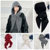 Triangular Neck Collar Beanies Cap Soft Winter Neckerchief Hat Versatile Knitted Hooded Cap Warmer