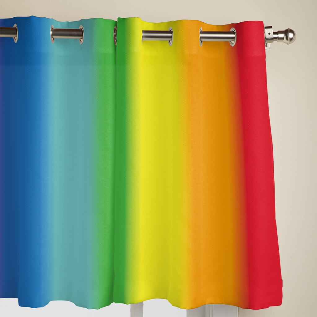 Спальня Кухня Шторы Радужные Полосы Оконные Шторы Шторы для Гостиной Декоративные Предметы