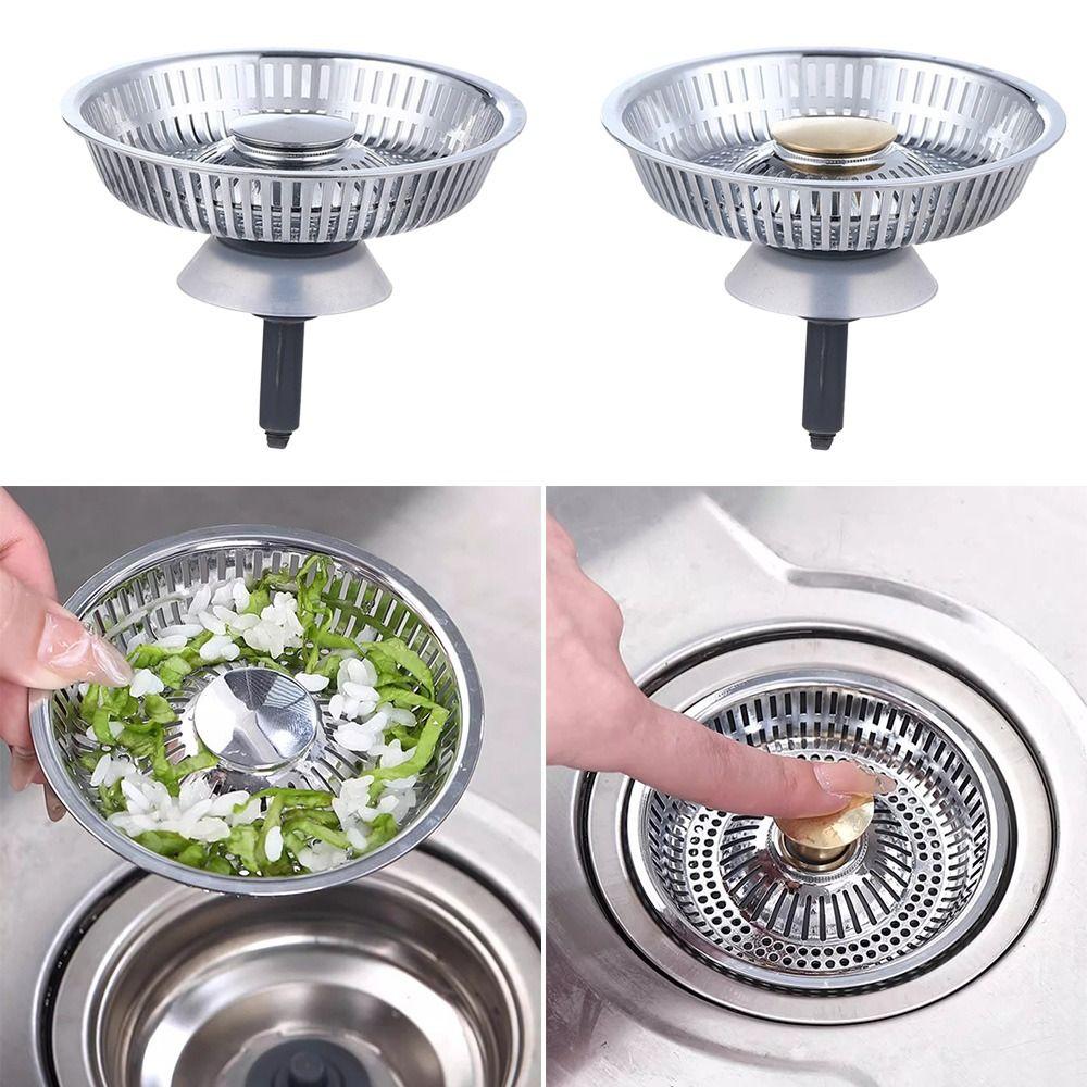 Floor Drain Plug Kitchen Sink Strainer Anti-blocking Food Waste Catcher Durable Drain Filter