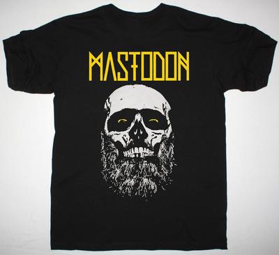 Vtg MASTODON Band SKULL Heavy Cotton Black All Size Unisex Shirt