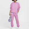 Nike Спортивная одежда Club Fleece Удобная Однотонная Вышитая Толстовка с Круглым Вырезом и Длинным Рукавом Волшебный Фламинго Молодежная Детская FD2923646