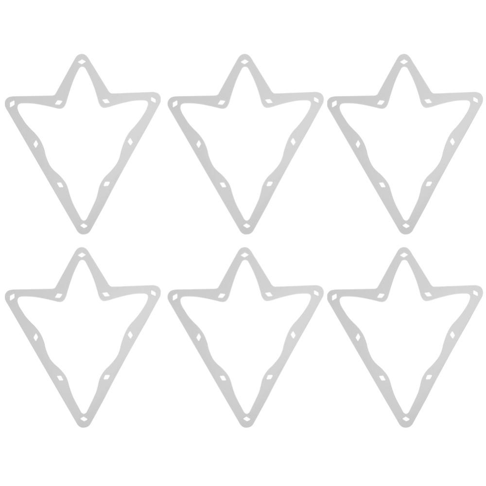 6Pcs White Pool Rack Sheet Smooth Surface Ball Rack Sheet Positioning Rack  Pool Table Use