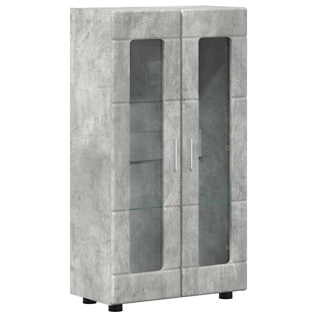 FLORIN 3 Piece TV Cabinet Set with Shelf Concrete Grey Particleboard
