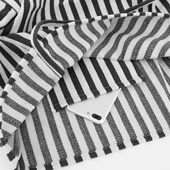 Women Striped Single Shoulder Bag Large Capacity Canvas Tote Bag Ladies Girls Casual Hobo Handbag Purse