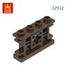 Нетоксичные 52 шт./лот 32932 Китайские Перила Строительные Блоки Moc Аксессуары для Дома Совместимы с Кирпичиками Детские Игрушки Подарочная Коробка
