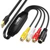 USB 2.0 карта видеозахвата, 1920x1080p (Совместимость с разрешением 1080P), Копирование видео VHS на 8 мм DVD, Захват на ПК, Плата видеозахвата, Совместимость с Windows и Mac