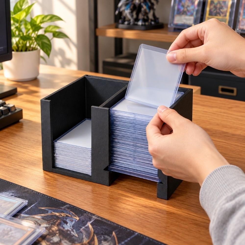 3D Printed Toploader Penny Sleeve Dispenser Rectangular Card Storage Box Tabletop Game