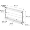 Yamazaki Jitsugyo (Yamazaki) Two-Way Balcony Slipper Rack with Tray White Body Approximately W25 X D6.5 X H15cm (Does Not Include Film Hook) Tower