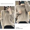 Women's Wave Pattern Wool Sweater - Round Neck, Solid Color, Knitted, Thickened, Loose Fit for Autumn/Winter.