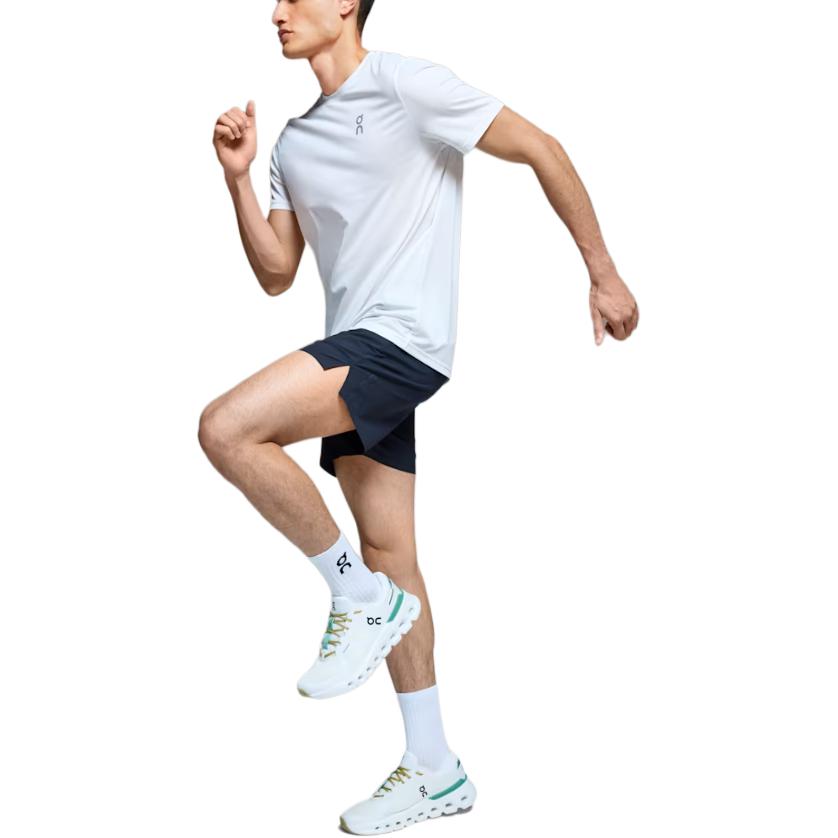 Круглый вырез пуловер однотонный короткий рукав футболка мужские топы белый 1ME10430864