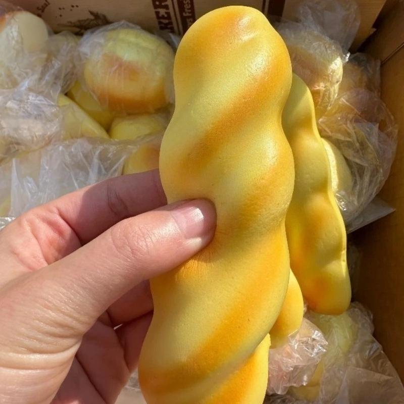 Влажное Мягкое Скрученное Тесто Сенсорные Игрушки-Fidgets Сжимаемые Имитация Хлеба Сжималка для Детей и Взрослых Упражнения для Рук Сжимаемые Подарки